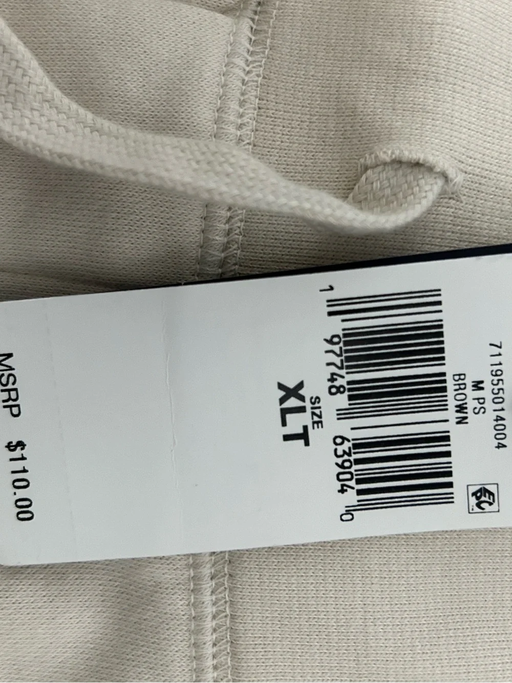 Polo by Ralph Lauren Cream Athletic Drawstring Shorts with Black Logo Panel
